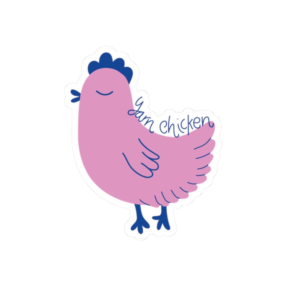 Yarn Chicken Sticker, Knitting, Crocheting, Fiber Art Decal